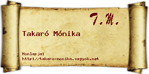 Takaró Mónika névjegykártya